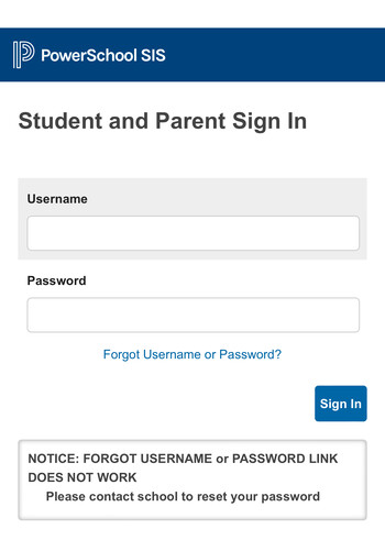 PowerSchool Student Portal Navigation log in